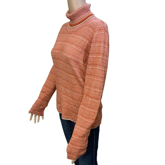 Rouje Paris Iris Alpaca Blend Striped Sweater 42 EU/10 US Turtleneck Pullover - Picture 3 of 9